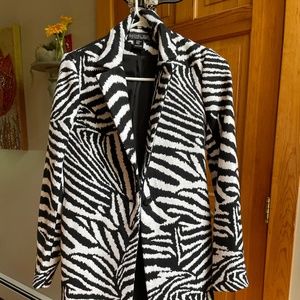 Zebra print coat